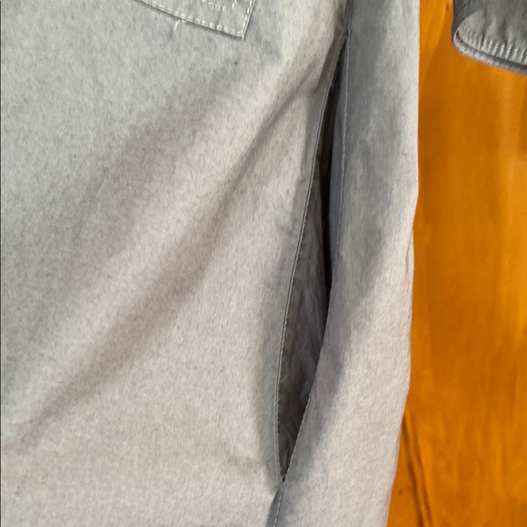 COS Gray Midi Collared Shirt Dress 38” Length 3/4 Sleeves Minimalist Utility - Picture 5 of 9